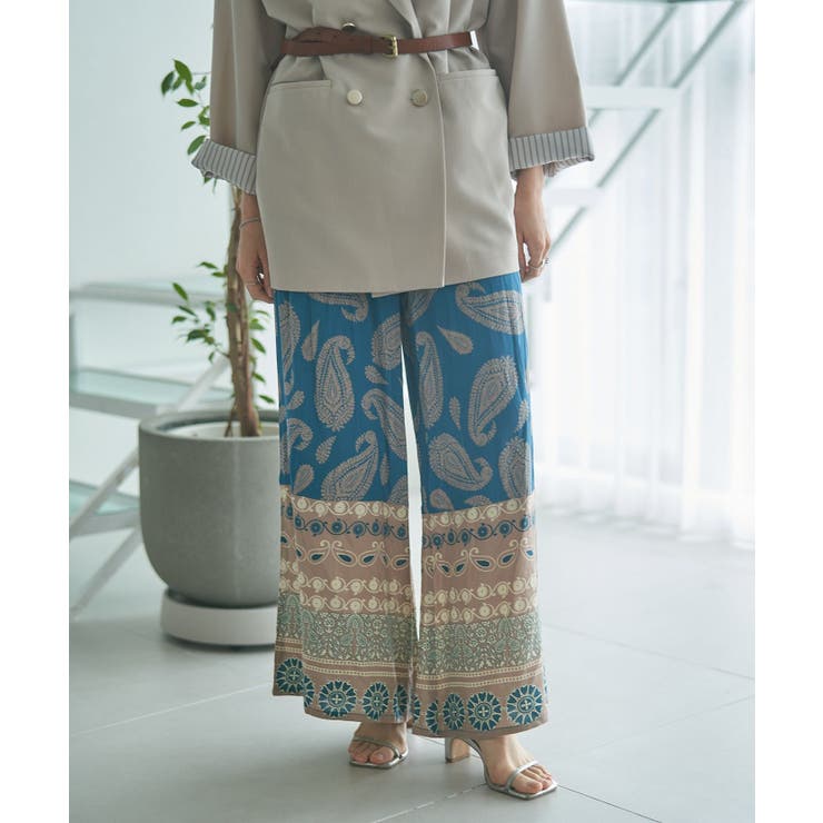 【nane】エスニック柄パンツ | RMAF　NICE CLAUP / OLIVE des OLIVE | 詳細画像1 