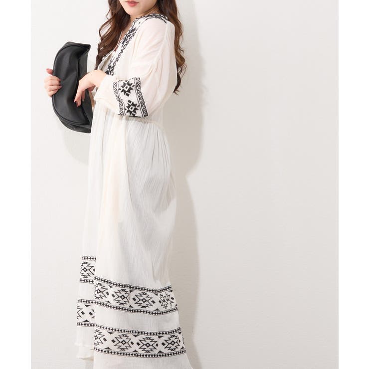 【NAO】エスニック刺繍ワンピース | RMAF　NICE CLAUP / OLIVE des OLIVE | 詳細画像12 