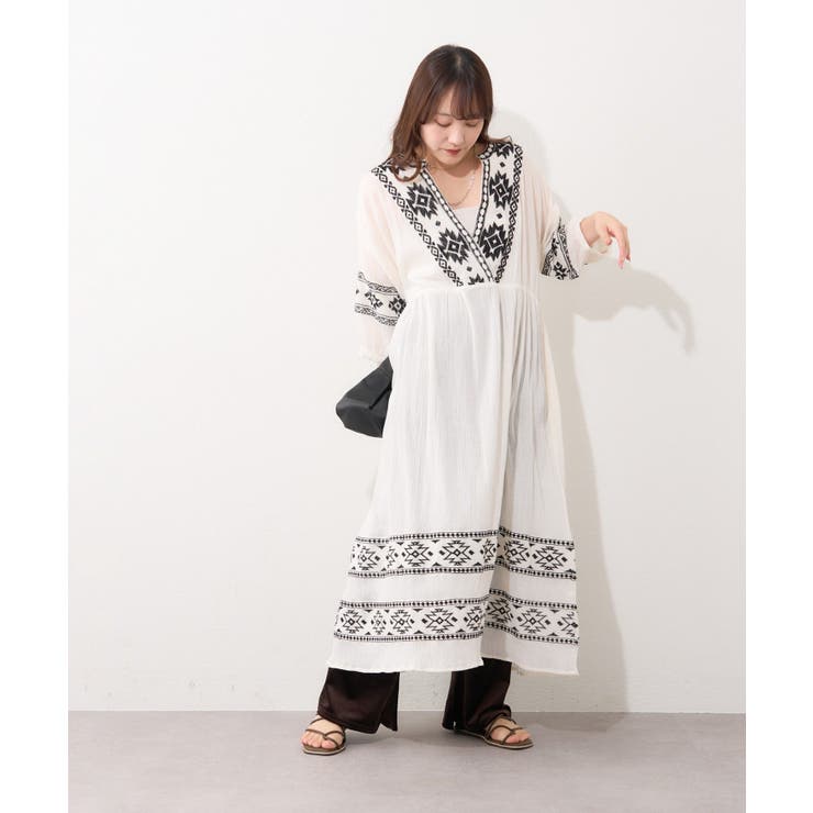 【NAO】エスニック刺繍ワンピース | RMAF　NICE CLAUP / OLIVE des OLIVE | 詳細画像14 