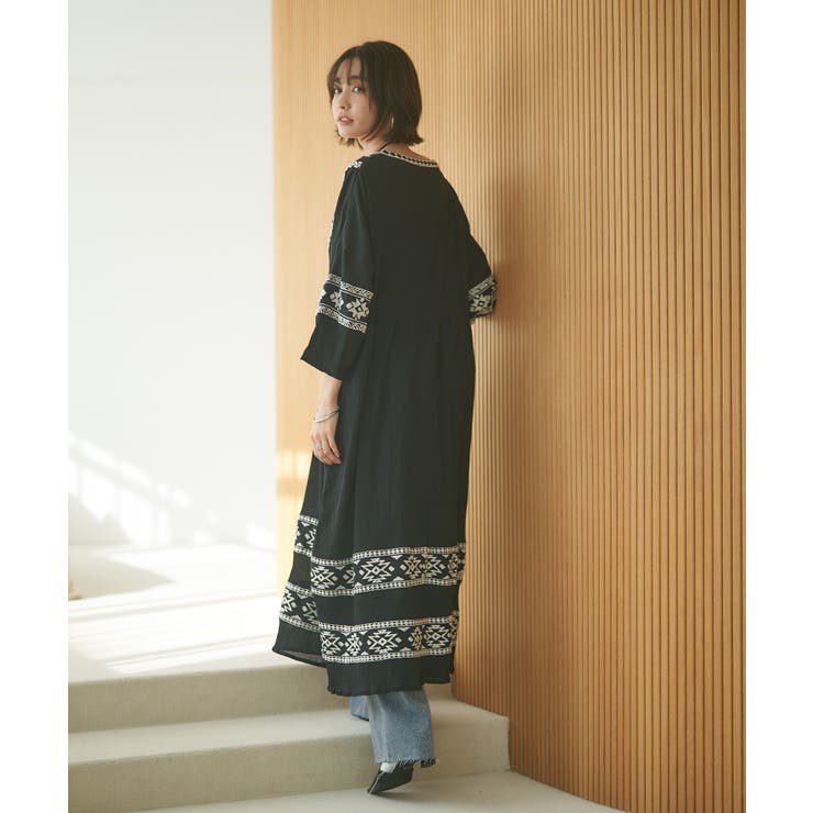 【NAO】エスニック刺繍ワンピース | RMAF　NICE CLAUP / OLIVE des OLIVE | 詳細画像5 