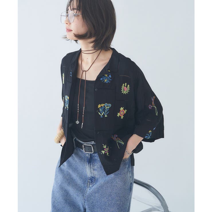 【nane】セットアップ対応 刺繍ブラウス | RMAF　NICE CLAUP / OLIVE des OLIVE | 詳細画像11 