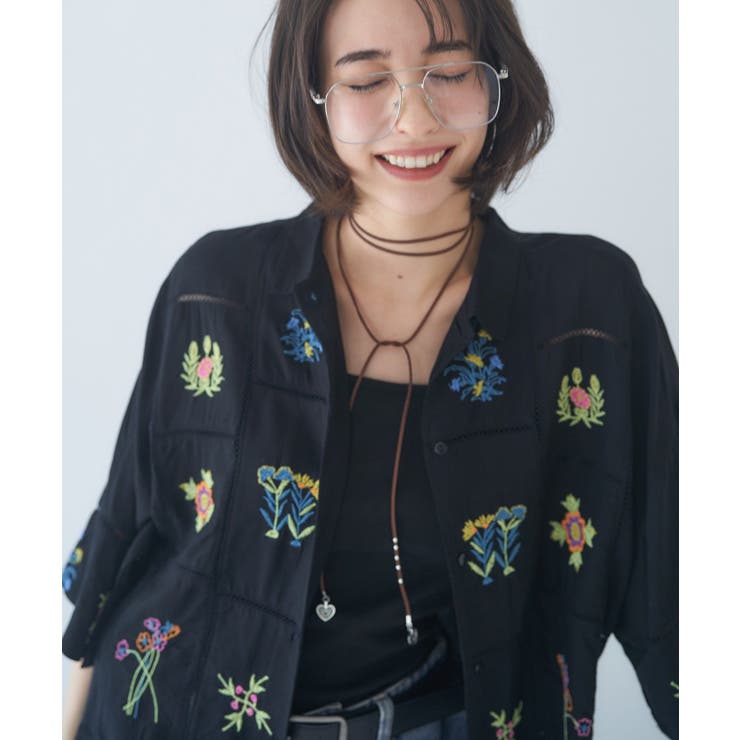 【nane】セットアップ対応 刺繍ブラウス | RMAF　NICE CLAUP / OLIVE des OLIVE | 詳細画像12 