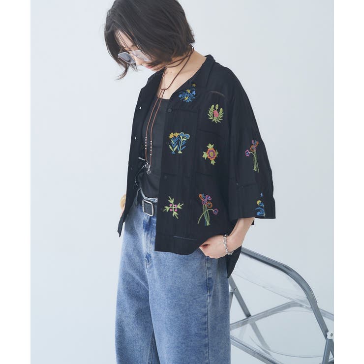 【nane】セットアップ対応 刺繍ブラウス | RMAF　NICE CLAUP / OLIVE des OLIVE | 詳細画像16 