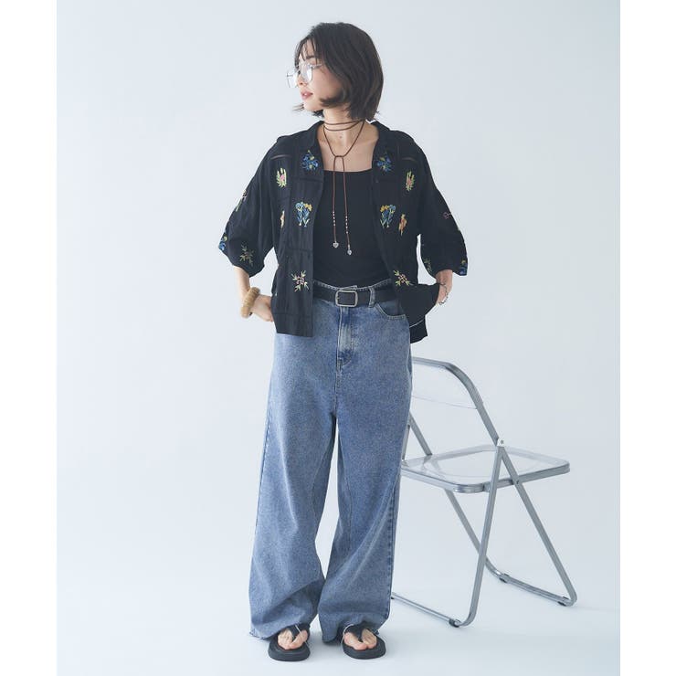 【nane】セットアップ対応 刺繍ブラウス | RMAF　NICE CLAUP / OLIVE des OLIVE | 詳細画像19 