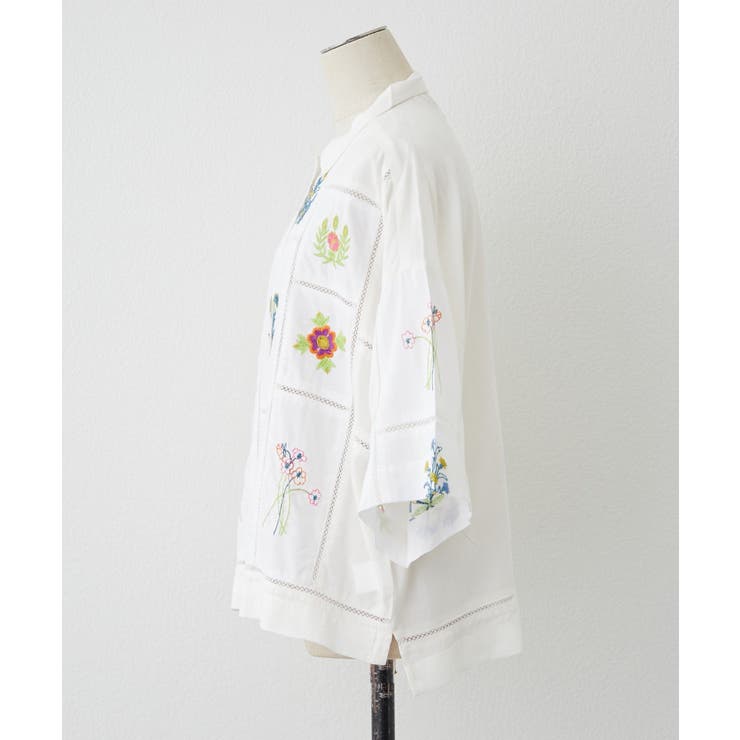 【nane】セットアップ対応 刺繍ブラウス | RMAF　NICE CLAUP / OLIVE des OLIVE | 詳細画像25 