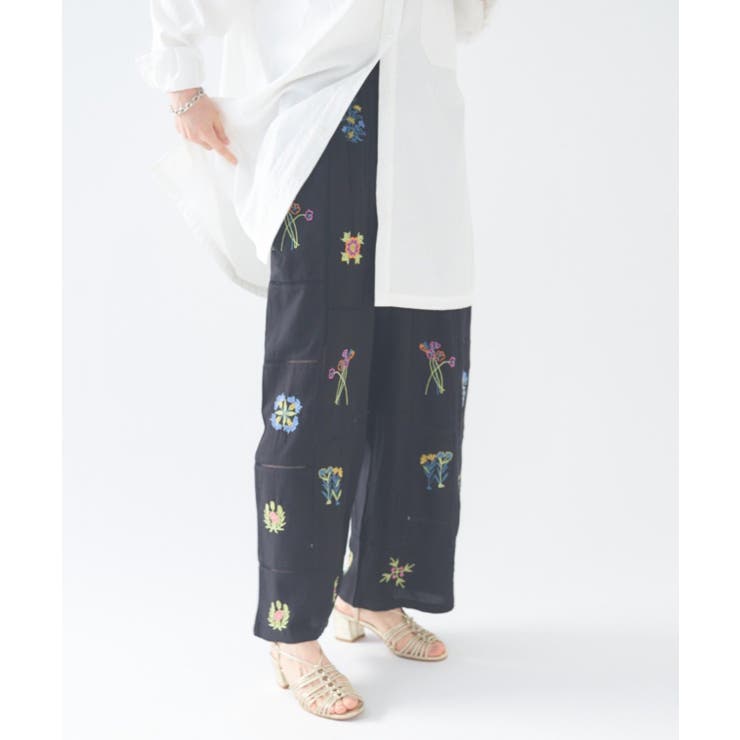 【nane】セットアップ対応 刺繍パンツ | RMAF　NICE CLAUP / OLIVE des OLIVE | 詳細画像11 