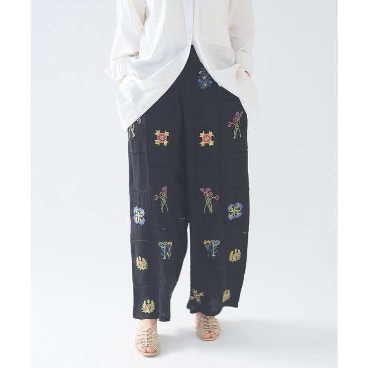 【nane】セットアップ対応 刺繍パンツ | RMAF　NICE CLAUP / OLIVE des OLIVE | 詳細画像12 