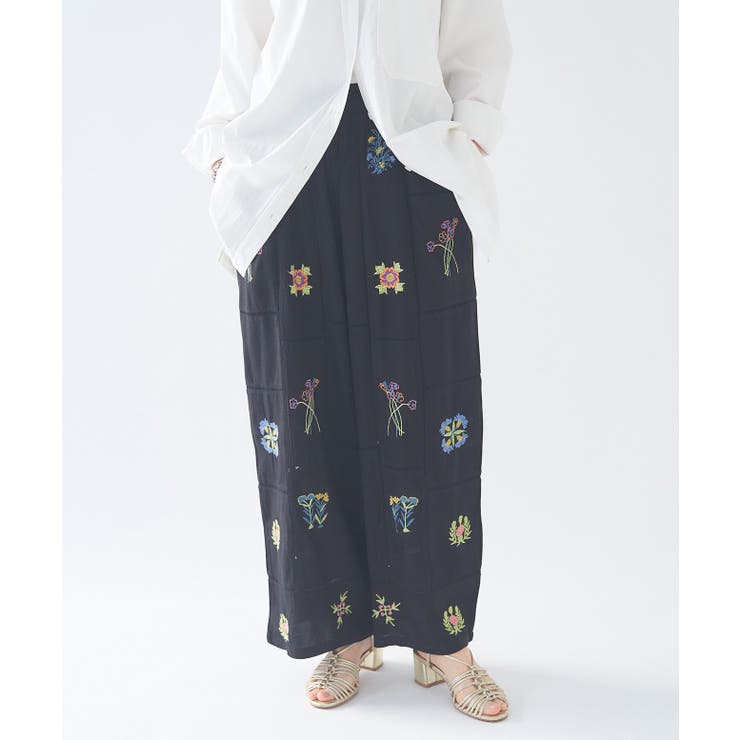 【nane】セットアップ対応 刺繍パンツ | RMAF　NICE CLAUP / OLIVE des OLIVE | 詳細画像14 