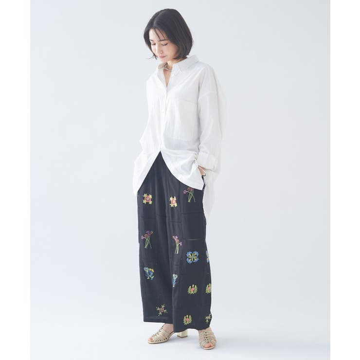 【nane】セットアップ対応 刺繍パンツ | RMAF　NICE CLAUP / OLIVE des OLIVE | 詳細画像16 