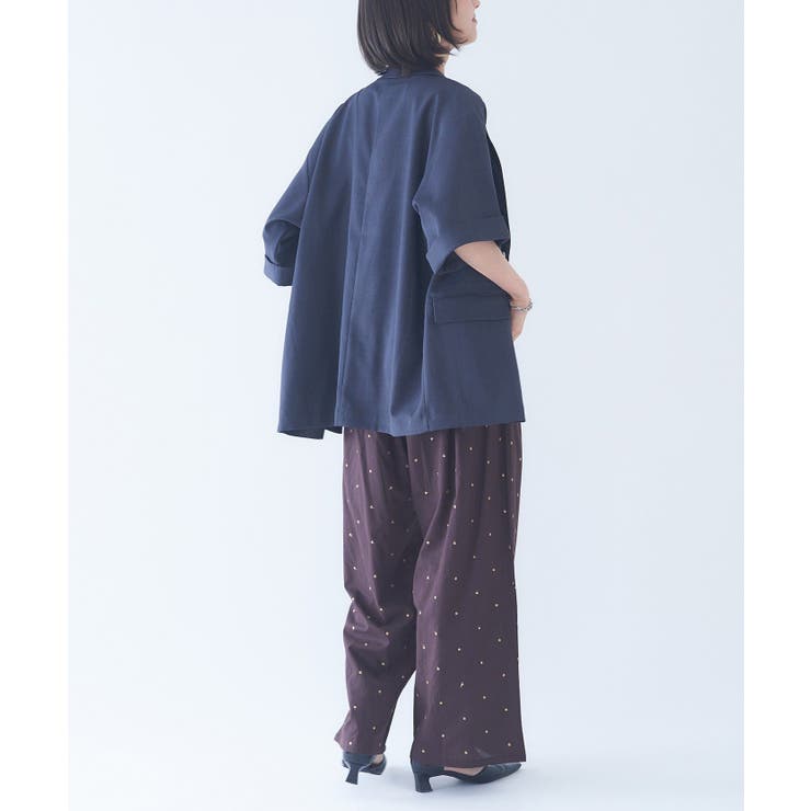 【nane】軽やかインド綿 ドット柄刺繍パンツ | RMAF　NICE CLAUP / OLIVE des OLIVE | 詳細画像10 