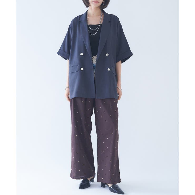 【nane】軽やかインド綿 ドット柄刺繍パンツ | RMAF　NICE CLAUP / OLIVE des OLIVE | 詳細画像11 