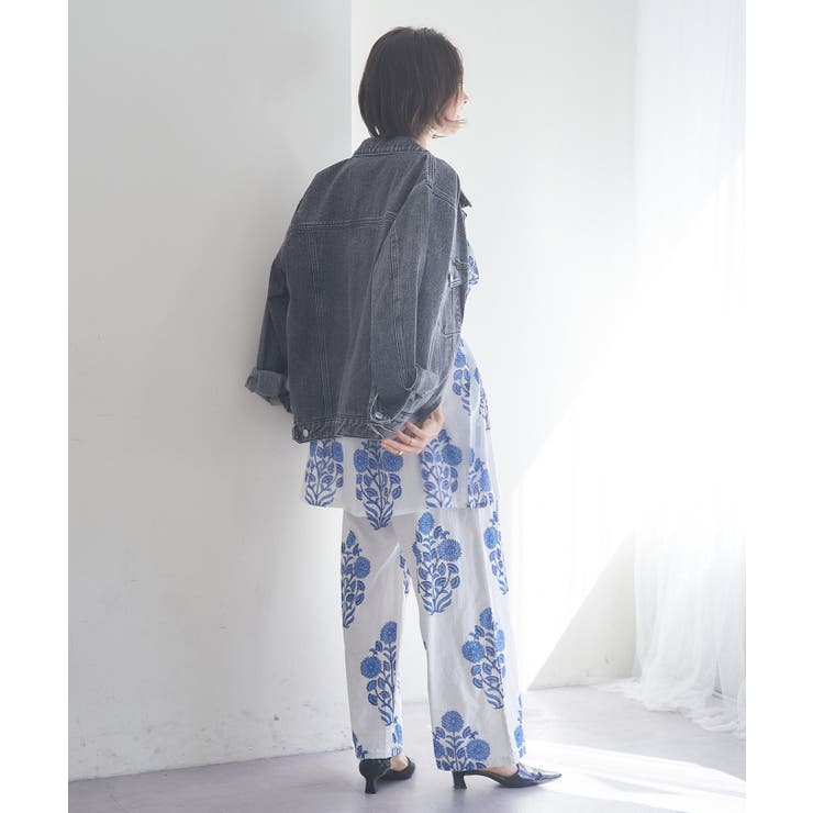 【nane】セットアップ対応 フラワー柄パンツ | RMAF　NICE CLAUP / OLIVE des OLIVE | 詳細画像9 