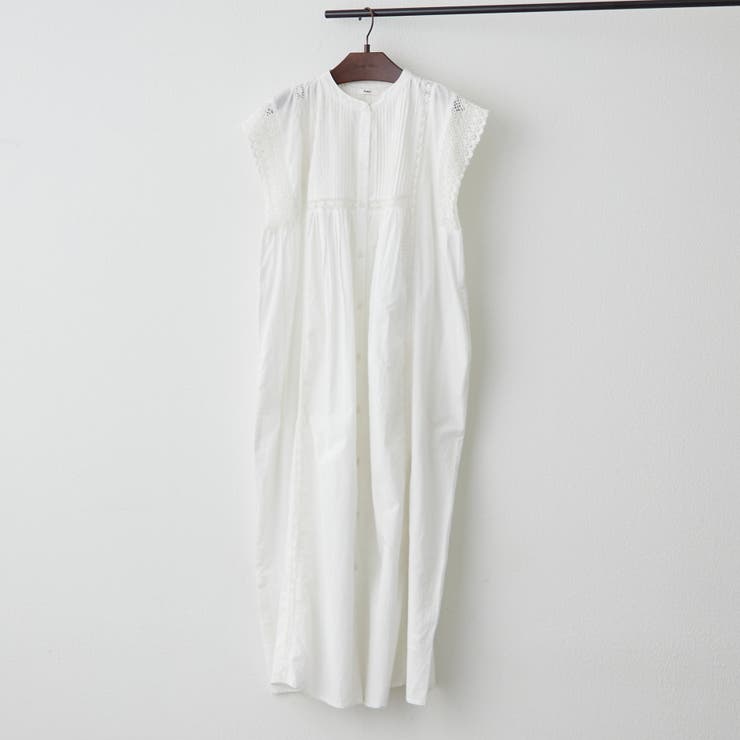 アイボリー | 【NAO】ピンタック袖レース前釦ワンピース | RMAF　NICE CLAUP / OLIVE des OLIVE