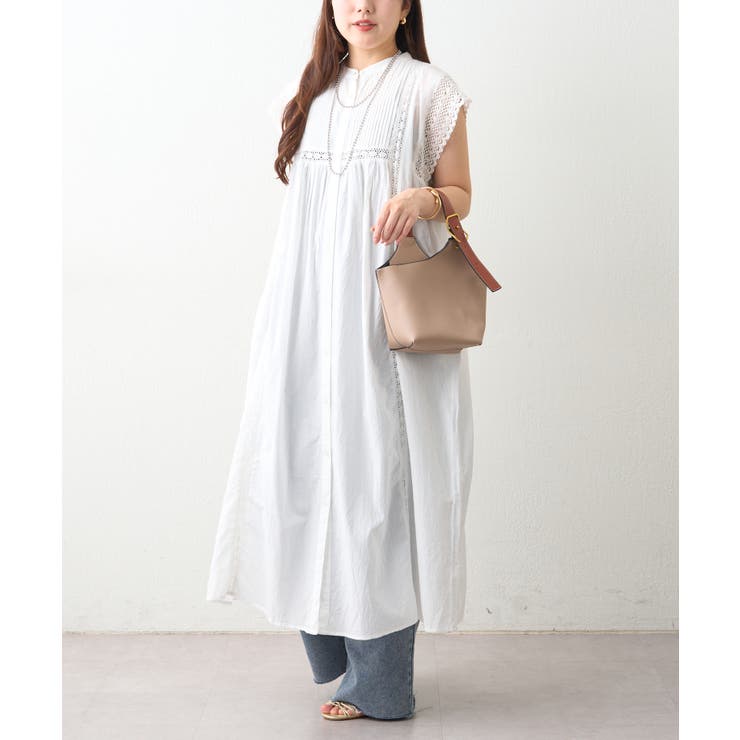 【NAO】ピンタック袖レース前釦ワンピース | RMAF　NICE CLAUP / OLIVE des OLIVE | 詳細画像5 