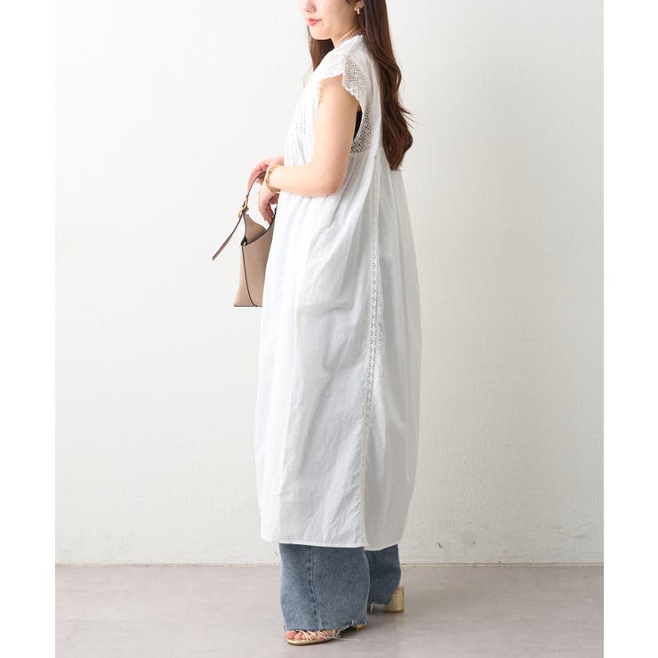 【NAO】ピンタック袖レース前釦ワンピース | RMAF　NICE CLAUP / OLIVE des OLIVE | 詳細画像6 