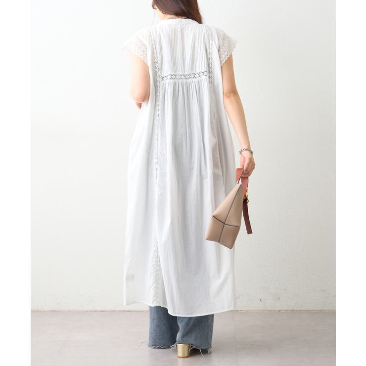 【NAO】ピンタック袖レース前釦ワンピース | RMAF　NICE CLAUP / OLIVE des OLIVE | 詳細画像7 