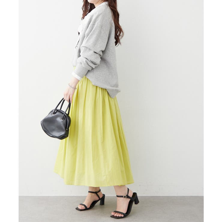 【NAO】コットン素材で快適 ギャザースカート | RMAF　NICE CLAUP / OLIVE des OLIVE | 詳細画像8 