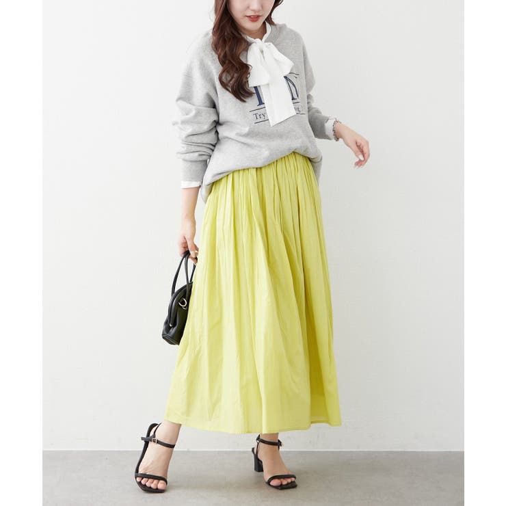 【NAO】コットン素材で快適 ギャザースカート | RMAF　NICE CLAUP / OLIVE des OLIVE | 詳細画像9 