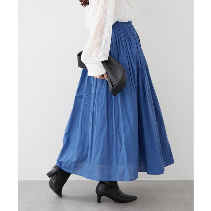 【NAO】コットン素材で快適 ギャザースカート | RMAF　NICE CLAUP / OLIVE des OLIVE | 詳細画像14 