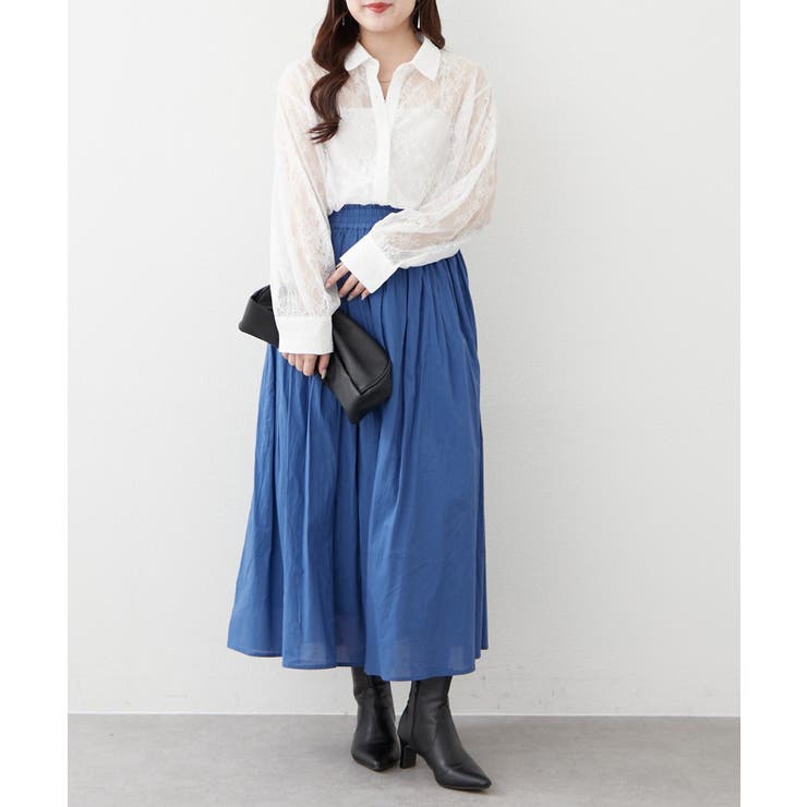 【NAO】コットン素材で快適 ギャザースカート | RMAF　NICE CLAUP / OLIVE des OLIVE | 詳細画像16 