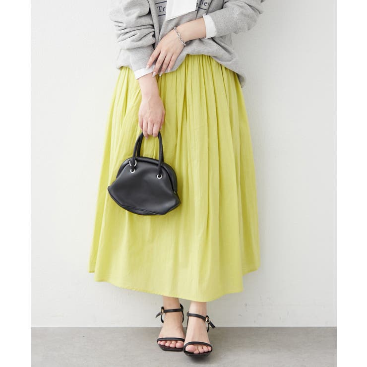 【NAO】コットン素材で快適 ギャザースカート | RMAF　NICE CLAUP / OLIVE des OLIVE | 詳細画像2 