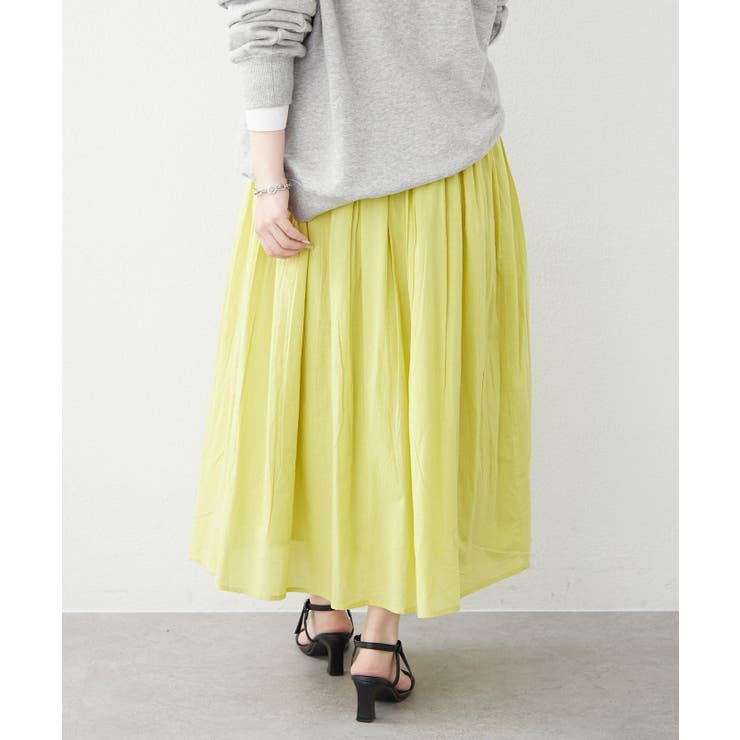 【NAO】コットン素材で快適 ギャザースカート | RMAF　NICE CLAUP / OLIVE des OLIVE | 詳細画像5 