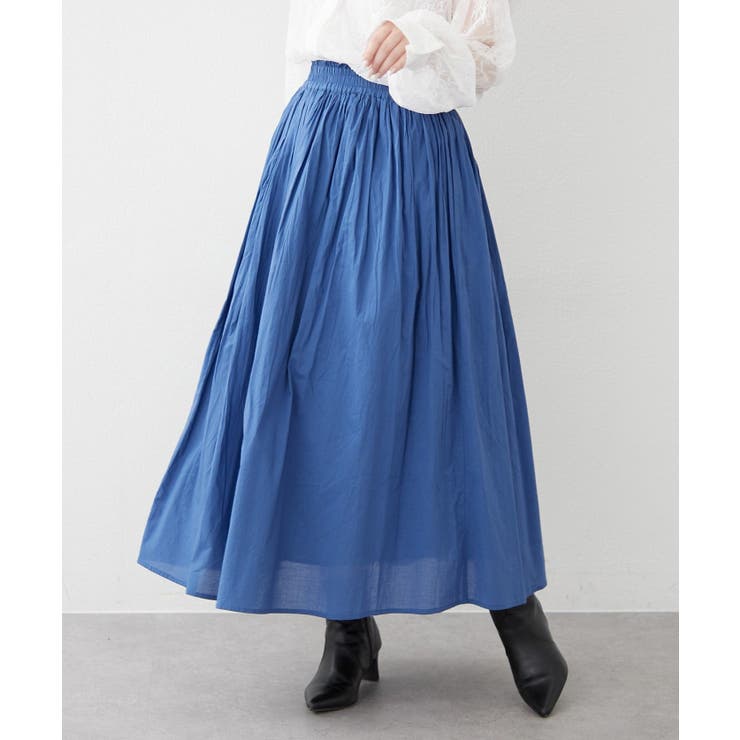 ロイヤルブルー | 【NAO】コットン素材で快適 ギャザースカート | RMAF　NICE CLAUP / OLIVE des OLIVE