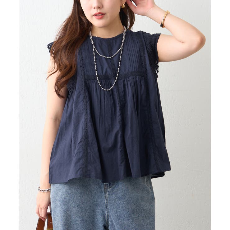 【NAO】ピンタック袖レースブラウス | RMAF　NICE CLAUP / OLIVE des OLIVE | 詳細画像3 