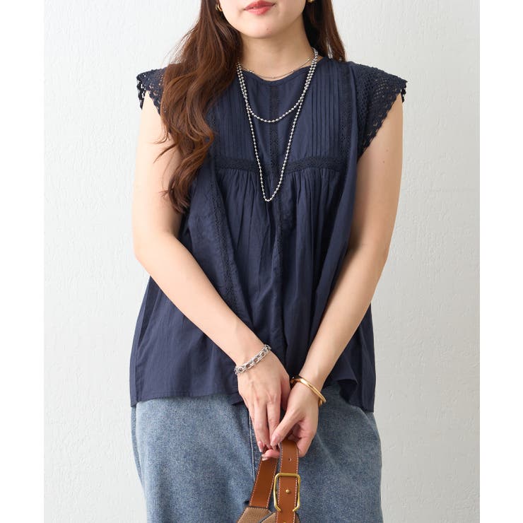 【NAO】ピンタック袖レースブラウス | RMAF　NICE CLAUP / OLIVE des OLIVE | 詳細画像4 