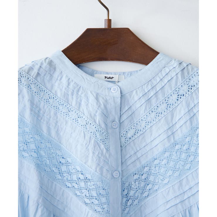 【NAO】ピンタックレース前釦ブラウス | RMAF　NICE CLAUP / OLIVE des OLIVE | 詳細画像10 