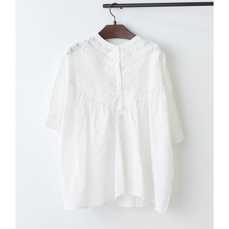 オフ | 【NAO】ピンタックレース前釦ブラウス | RMAF　NICE CLAUP / OLIVE des OLIVE