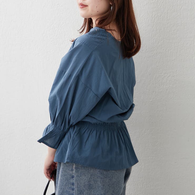 【NAO】シャーリングスカラップレースブラウス | RMAF　NICE CLAUP / OLIVE des OLIVE | 詳細画像4 