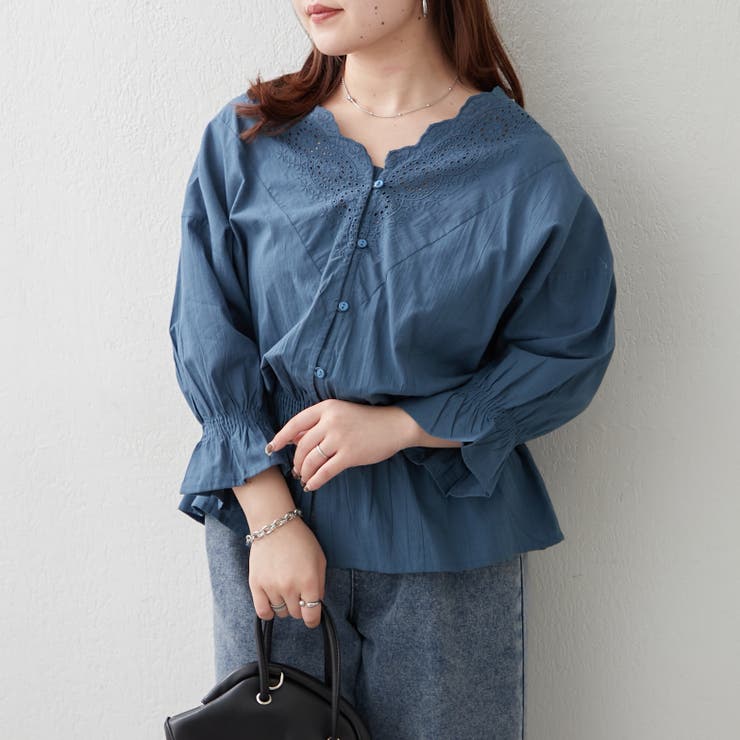 【NAO】シャーリングスカラップレースブラウス | RMAF　NICE CLAUP / OLIVE des OLIVE | 詳細画像6 