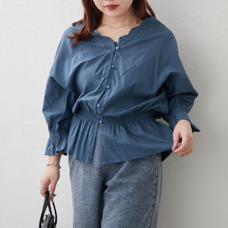 【NAO】シャーリングスカラップレースブラウス | RMAF　NICE CLAUP / OLIVE des OLIVE | 詳細画像7 