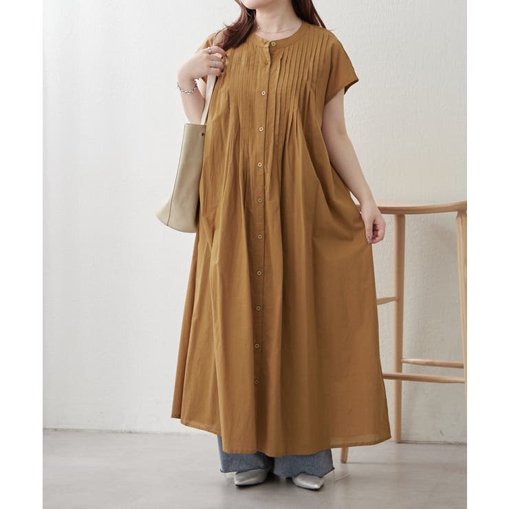 マスタード | 【NAO】フレンチタックスリーブワンピース | RMAF　NICE CLAUP / OLIVE des OLIVE