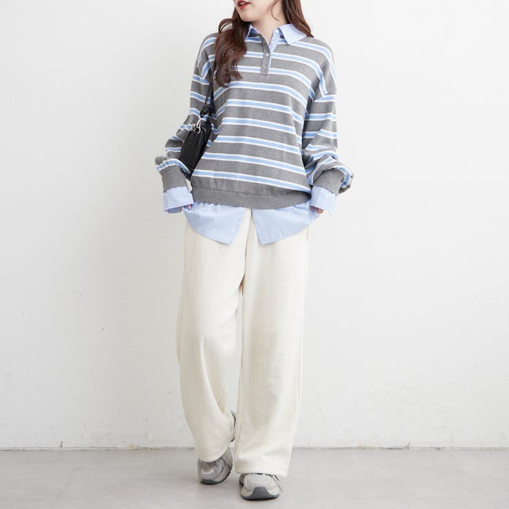 【nane】シャツドッキングニット | RMAF　NICE CLAUP / OLIVE des OLIVE | 詳細画像8 