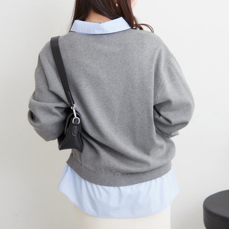 【nane】シャツドッキングニット | RMAF　NICE CLAUP / OLIVE des OLIVE | 詳細画像18 