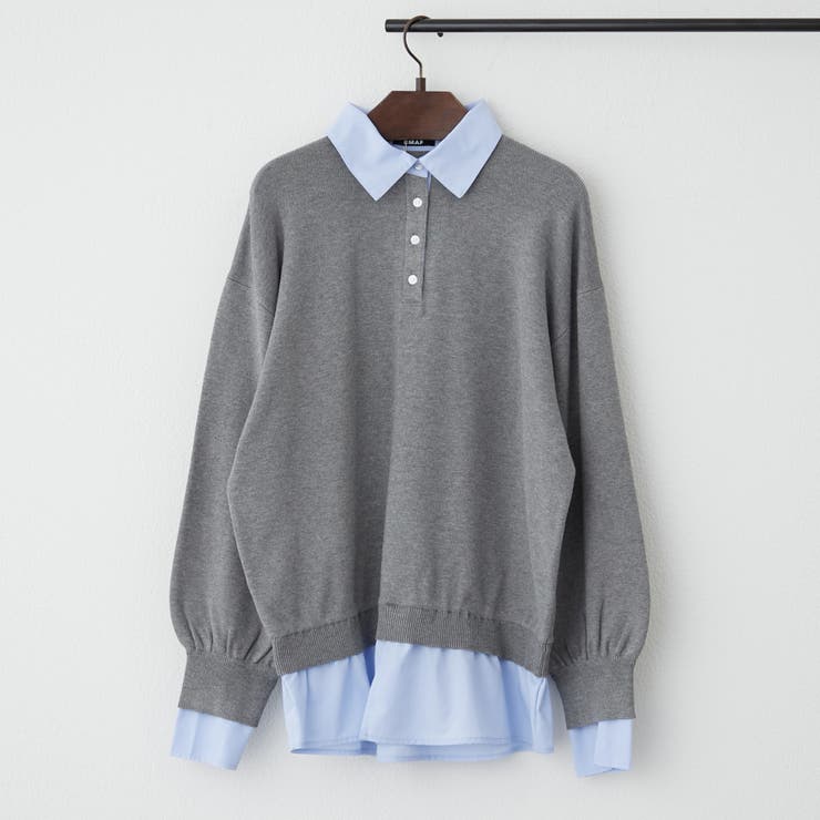 【nane】シャツドッキングニット | RMAF　NICE CLAUP / OLIVE des OLIVE | 詳細画像24 