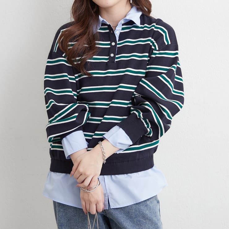 【nane】シャツドッキングニット | RMAF　NICE CLAUP / OLIVE des OLIVE | 詳細画像34 