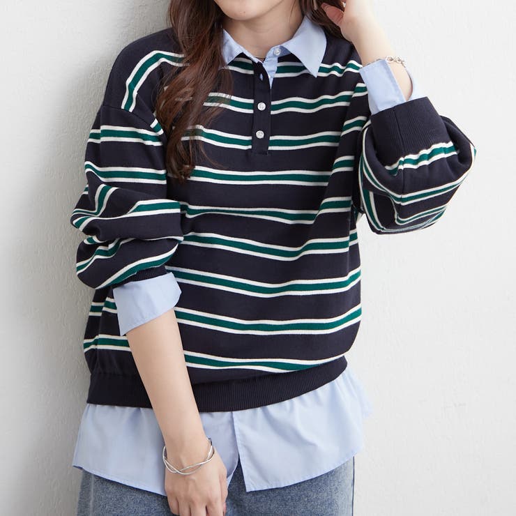 【nane】シャツドッキングニット | RMAF　NICE CLAUP / OLIVE des OLIVE | 詳細画像36 