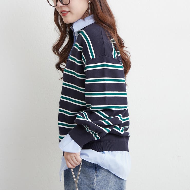 【nane】シャツドッキングニット | RMAF　NICE CLAUP / OLIVE des OLIVE | 詳細画像37 