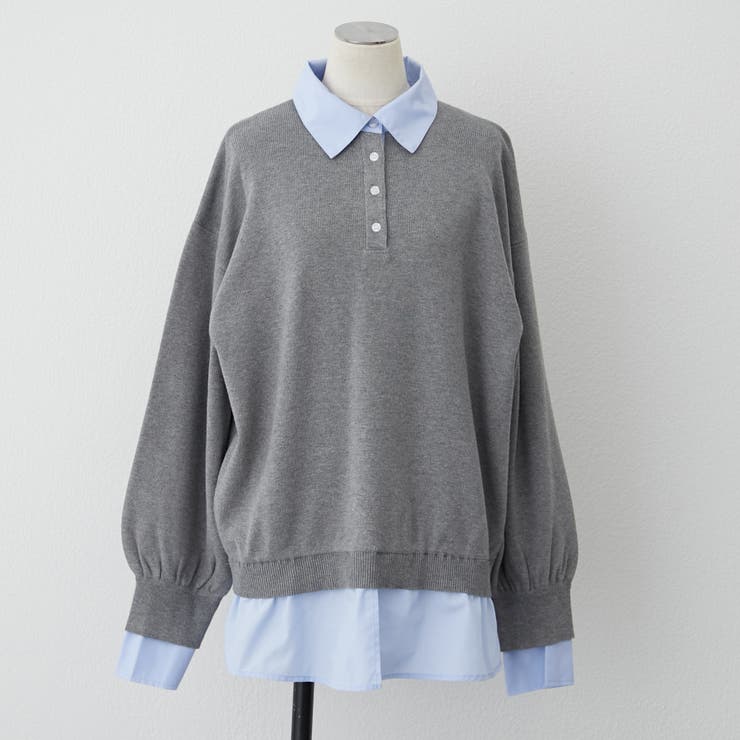 【nane】シャツドッキングニット | RMAF　NICE CLAUP / OLIVE des OLIVE | 詳細画像45 