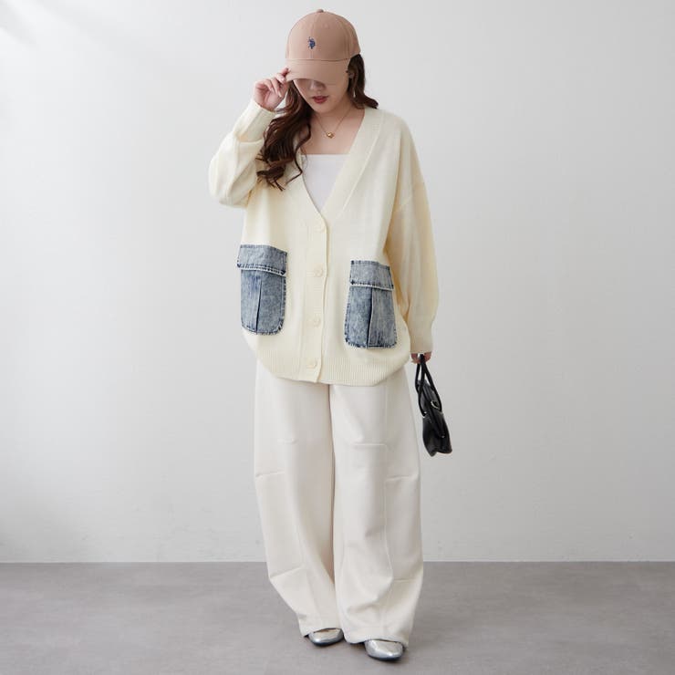 【Web限定】デニムポケットVカーディガン | RMAF　NICE CLAUP / OLIVE des OLIVE | 詳細画像14 