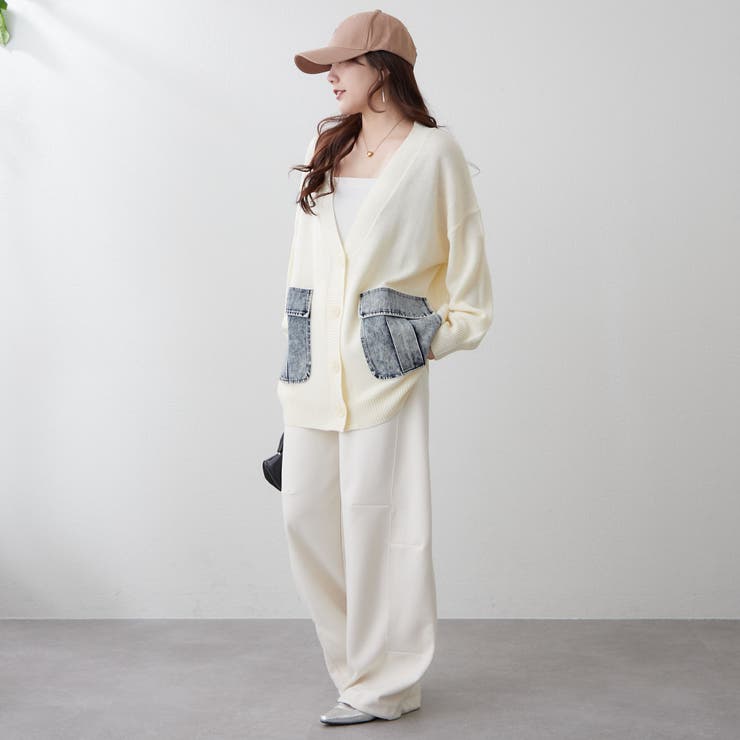 【Web限定】デニムポケットVカーディガン | RMAF　NICE CLAUP / OLIVE des OLIVE | 詳細画像15 