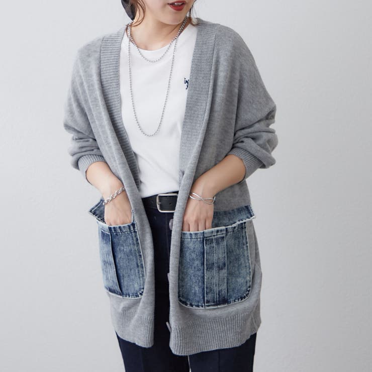 【Web限定】デニムポケットVカーディガン | RMAF　NICE CLAUP / OLIVE des OLIVE | 詳細画像18 