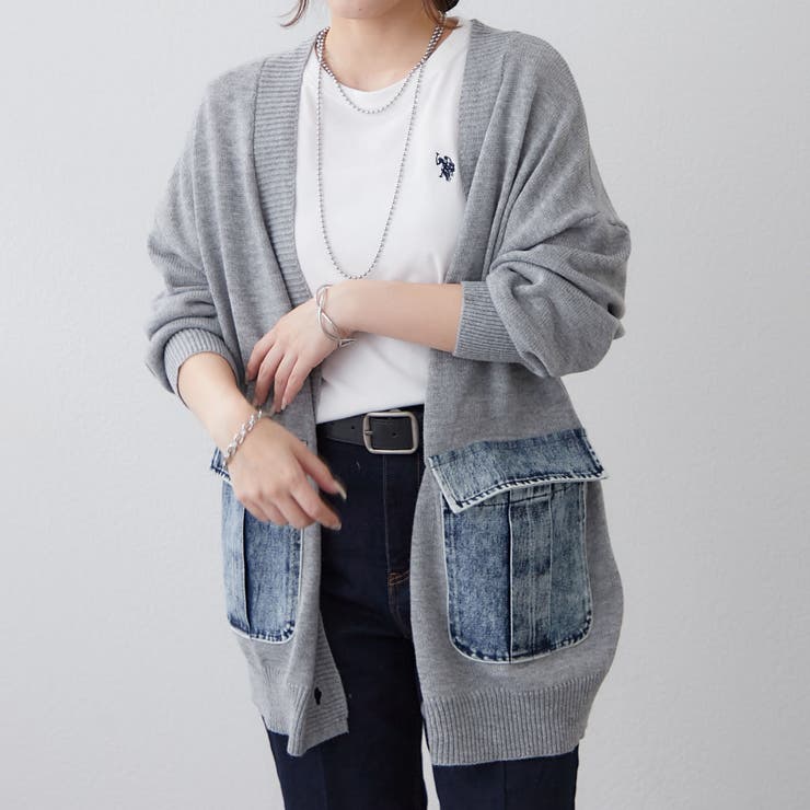 【Web限定】デニムポケットVカーディガン | RMAF　NICE CLAUP / OLIVE des OLIVE | 詳細画像19 