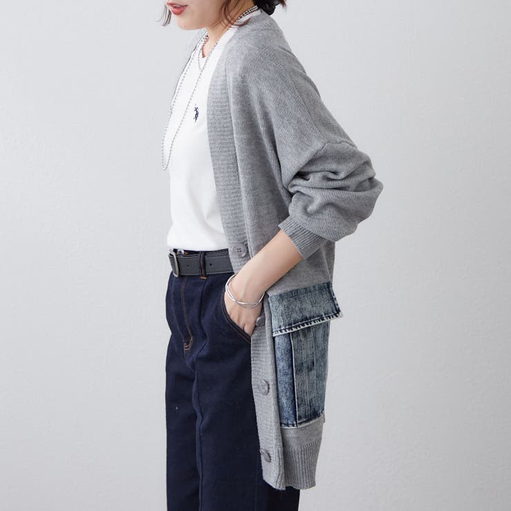 【Web限定】デニムポケットVカーディガン | RMAF　NICE CLAUP / OLIVE des OLIVE | 詳細画像20 