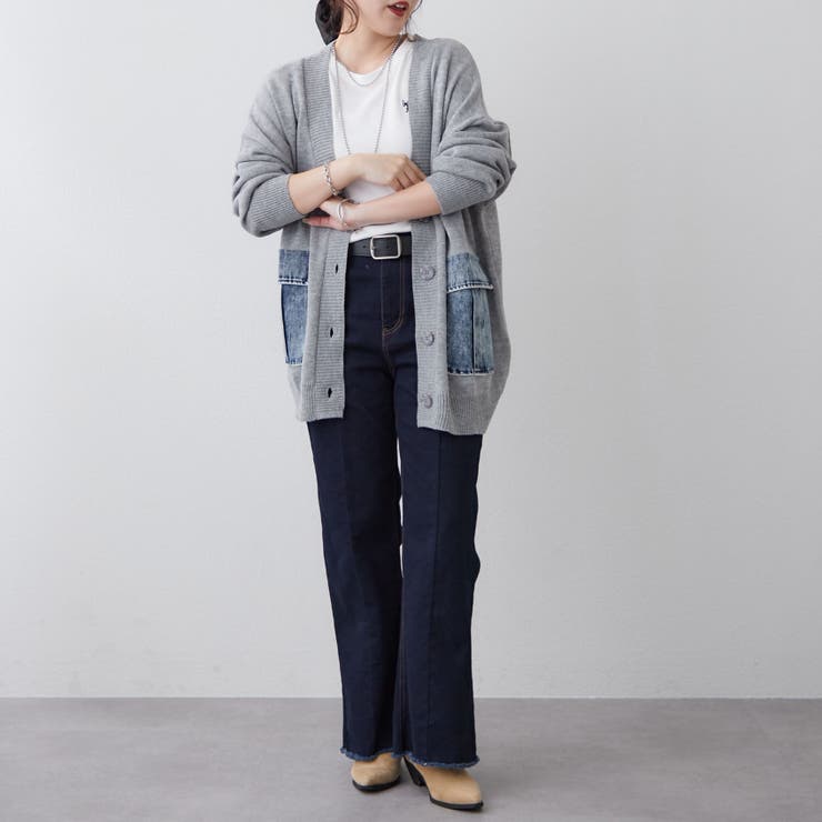 【Web限定】デニムポケットVカーディガン | RMAF　NICE CLAUP / OLIVE des OLIVE | 詳細画像22 