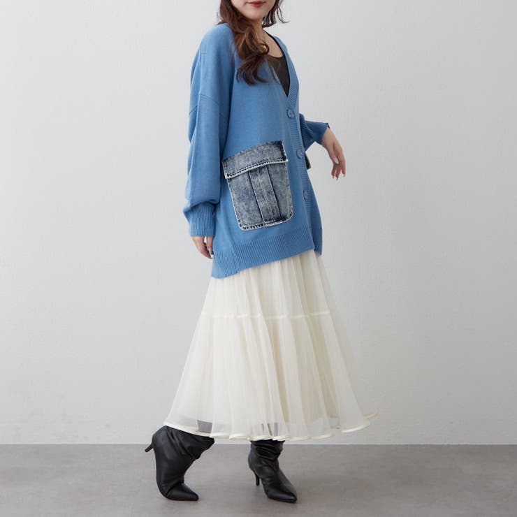 【Web限定】デニムポケットVカーディガン | RMAF　NICE CLAUP / OLIVE des OLIVE | 詳細画像32 