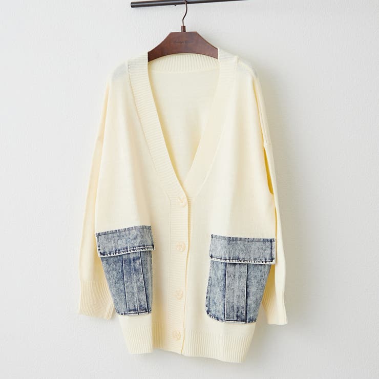 【Web限定】デニムポケットVカーディガン | RMAF　NICE CLAUP / OLIVE des OLIVE | 詳細画像34 